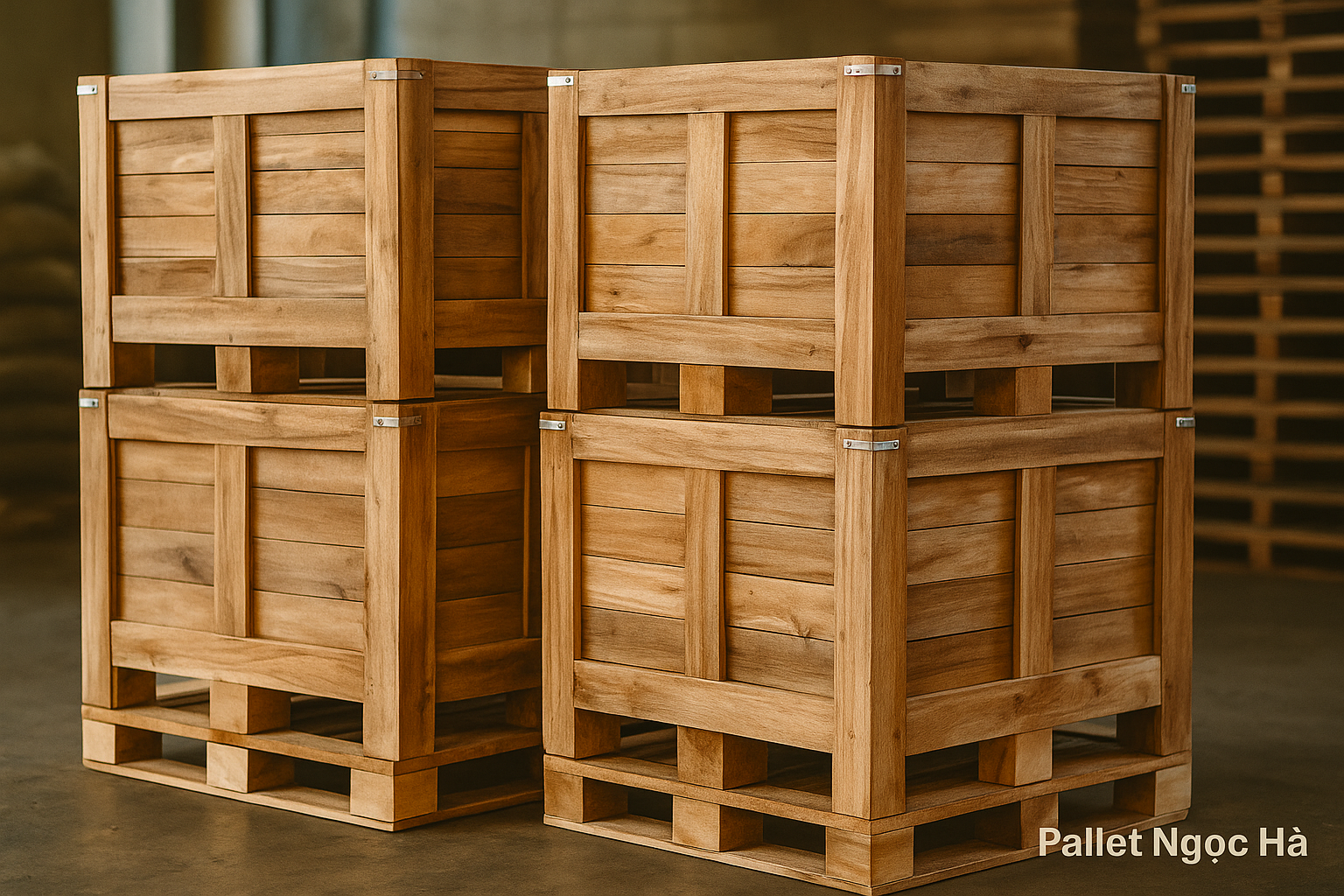 Pallet Thùng Gỗ Ván Ép Theo Yêu Cầu